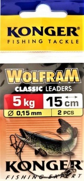 Konger Przypony Wolframowe 15cm/5kg (2 szt.)