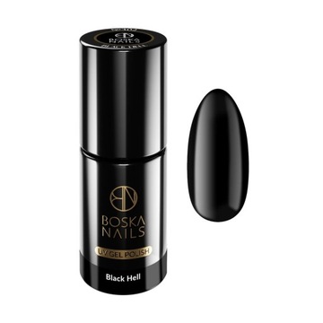 BOSKA NAILS 302 LAKIER HYBRYDOWY BLACK HELL 6 ML