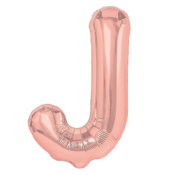 Balon foliowy litera J różowe złoto 40 cm PartyPal