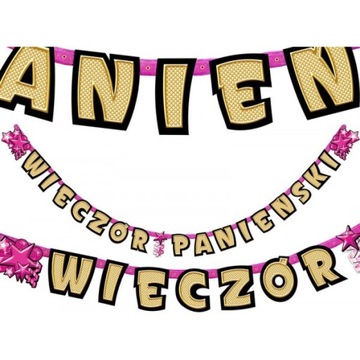 BANER GIRLANDA NAPIS WIECZÓR PANIEŃSKI 292CM !!!