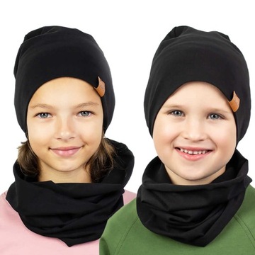 Czapka chłopiec/dziewczynka czarna 3-6m 40-42cm