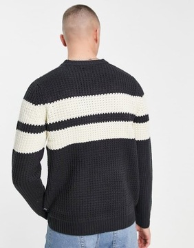 ONLY & SONS GRAFITOWY TEKSTUROWANY SWETER (L)