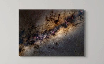 Obraz Kosmosu Centrum Drogi Mlecznej na metalu