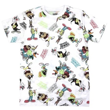 Koszulka męska T-shirt Looney Tunes Zwariowane Melodie M biała nadruk