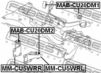 FEBEST MAB-CU20DM1 LOŽISKO MECHANIZMUS DIFERENCIÁL