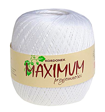 Kordonek MAXIMUM -Bawełna 100g / 565m - kol. 01