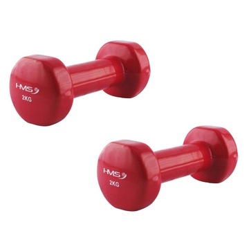 Hantle do ćwiczeń hantelki winylowe Fitness 2x2kg