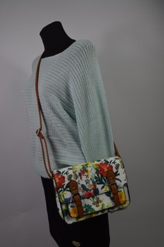 ЖЕНСКАЯ СУМКА НА ПЛЕЧЕ, ЦВЕТОЧНЫЙ МОТИВ