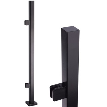 SŁUPEK BALUSTRADY 40x40 CZARNY DLA SZKŁA STARTOWY