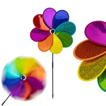 РАЗНОЦВЕТНАЯ ВЕТРЯНАЯ МЕЛЬНИЦА ДЛЯ ДЕТСКОГО САДА МЕЛЬНИЦА УКРАШЕНИЕ САДА 80 см