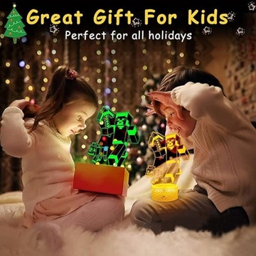 3D СВЕТОДИОДНЫЙ НОЧНИК USB MINECRAFT STEVE GRAWER 16 ЦВЕТОВ + ПУЛЬТ ПУЛЬТА