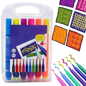 PISAKI MAZAKI MAGICZNE 12SZT FLAMASTRY ZMIENIAJĄCE KOLOR MAGIC