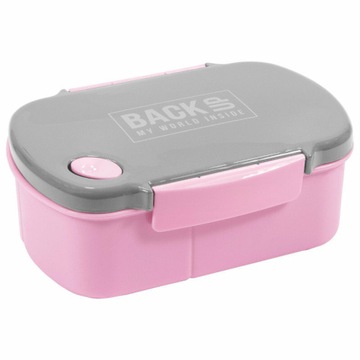 Śniadaniówka BACKUP 4 model B 36 róż/szary