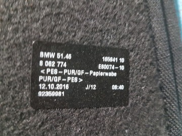 BMW 4 F36 GC POLIČKA KUFRU 8062774