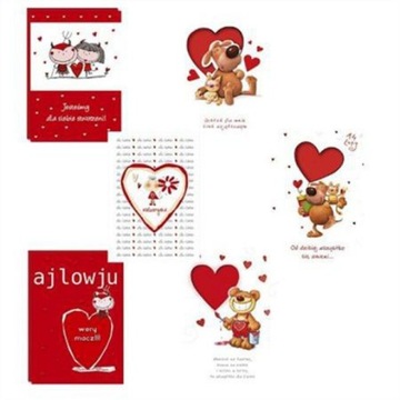 Kartki Walentynkowe Ozdobne NAJWYŻSZA JAKOŚĆ!!!!