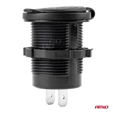 GNIAZDO SAMOCHODOWE ŁADOWARKA 2x USB 12V 24V AMiO