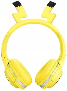 Słuchawki nauszne ŚWIECĄCE USZY LED PIKACHU DZIECI