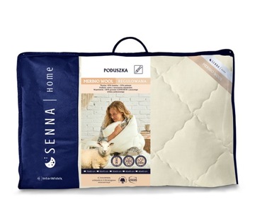 PODUSZKA 50x70 WEŁNIANA MERINO WOOL - REGULOWANA