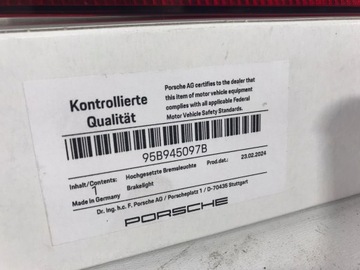 SVĚTLO ZADNÍ 3 STOP PORSCHE MACAN 95B945097B