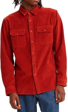 Koszula Męska LEVI'S Jackson Worker Shirt Met Lange Mouwen Rood | ROZMIAR L