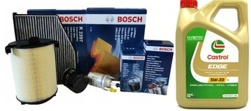 AUDI A3 II 8P 07.2008-05.2010 1.4TFSI 125KM FILTRY SADA + CASTROL 5W30 4L