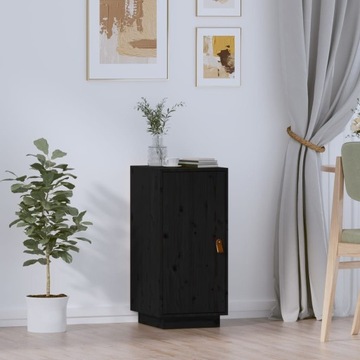 SZAFKA CZARNA 34X40X75CM DREWNO SOSNOWE