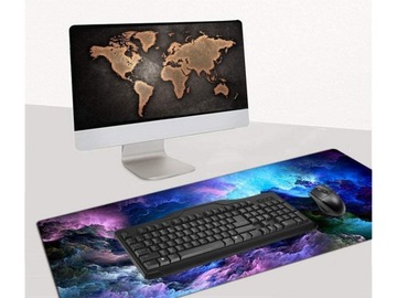 DUŻA PODŚWIETLANA PODKŁADKA POD MYSZ MYSZKĘ MATA NA BIURKO GAMINGOWA LED XL