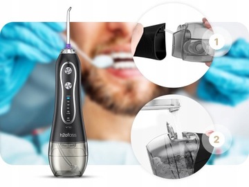 300ML IRYGATOR DO ZĘBÓW BEZPRZEWODOWY DENTYSTYCZNY MOCNY 4 TRYBY+ 8DYSZ