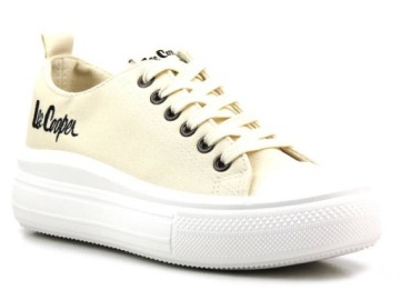 КРОССОВКИ ЖЕНСКИЕ LEE COOPER 1626L БЕЖЕВЫЕ НА ПЛАТФОРМЕ