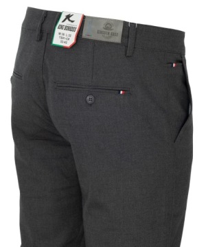 БРЮКИ ИЗ ЭЛЕГАНТНОГО МАТЕРИАЛА, ТЕМНО-СЕРЫЕ, ОДНОРОДНЫЕ W33