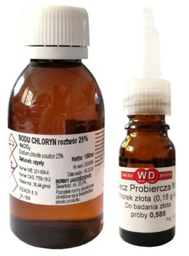 CHLOREK ZŁOTA 0,18g Au + MMS CZYSTY Chloryn Sodu