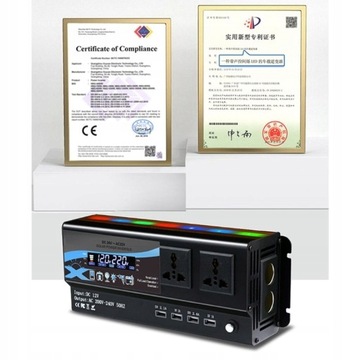 Автомобильный инвертор с чистой синусоидой от 12 В до 220 В, 6000 Вт