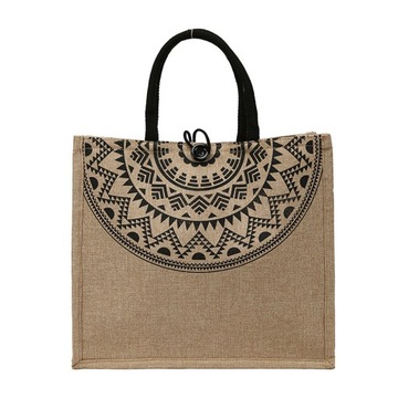Burlap Tote Bag Beach Ladies Bags Shopping Travel