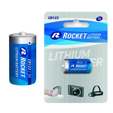 BATERIA LITOWA ROCKET CR123 DL123A 3V 1 SZT BLISTER WYDAJNA DO APARATU