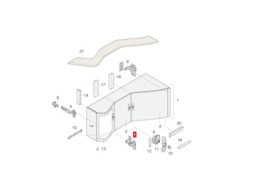 Петля мебельная для дверей гардероба Tabbert Knaus