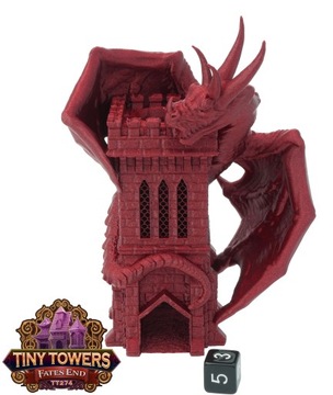 Дракон на башне - маленькая башня для игры в кости - Fates End Wyvern Tiny Towers Dice Tower