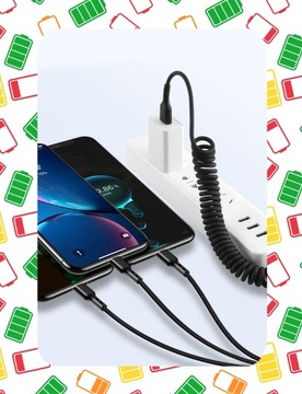 USB-КАБЕЛЬ 3 В 1 QC 3,1 A БЫСТРАЯ ЗАРЯДКА TYPE-C LIGHTNING MICRO USB ДЛЯ АВТОМОБИЛЯ 1,5 М