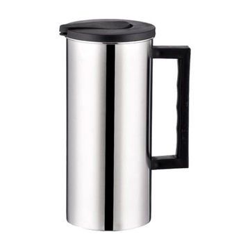 Metalowy dzbanek na wodę o pojemności 1,6 l z pokrywką z uchwytem, metalowy