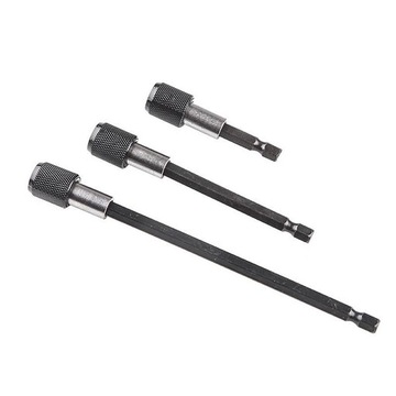 Uchwyt do wkrętaka nasadowego 1/4 cala z chwytem sześciokątnym do nakrętek 60 mm, czarny