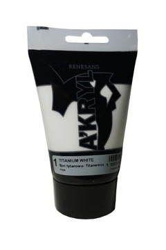 Farby Akrylowe Akryl Renesans 100ml Biel Tytanowa