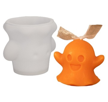 Forma Silikonowa do Świec Mały Dobry Duszek Halloween Foremka Duch 3D