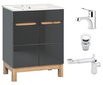 Szafka 60 Bali z umywalką bateria syfon korek