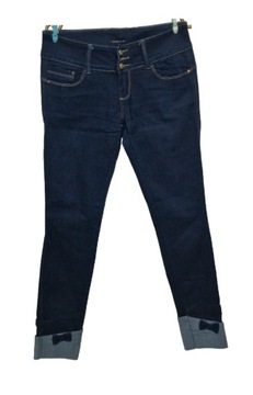 CUSHEN JEANS SPODNIE KOKARDKI ZDOBIENIE 7/8 W30 L