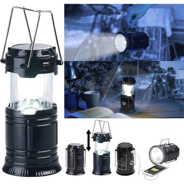 ТУРИСТИЧЕСКИЙ СОЛНЕЧНЫЙ POWERBANK КЕМПИНГОВЫЙ ФОНАРЬ 2В1