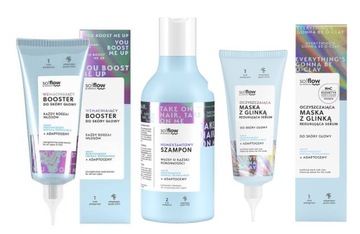 SO!FLOW ZESTAW HUMEKTANTOWY SZAMPON 400ml + WCIERKA 100ml + MASKA 100ml