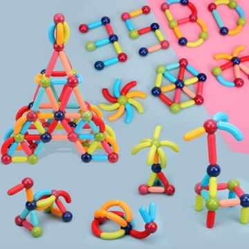 МАГНИТНЫЕ КОНСТРУКЦИИ, 42 ШТ., СТРОИТЕЛЬНЫЕ ИГРУШКИ
