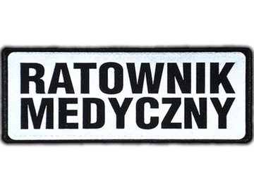 Emblemat RATOWNIK MEDYCZNY odblaskowy na rzepie