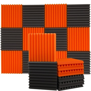 АКУСТИЧЕСКАЯ ПЕНА АКУСТИЧЕСКИЕ ПАНЕЛИ ОРАНЖЕВЫЙ КЛИН Треугольное подавление эха