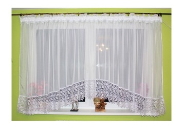 Firana ALMA Łuk Biała Gipiura 30cm 300/155 Firany