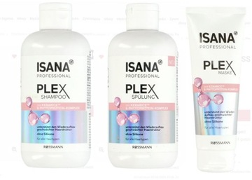 ISANA PROFESSIONAL PLEX szampon odżywka maska ZESTAW